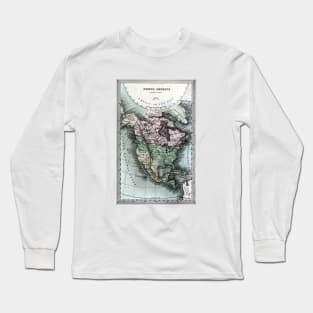 1835 Map of North America Long Sleeve T-Shirt